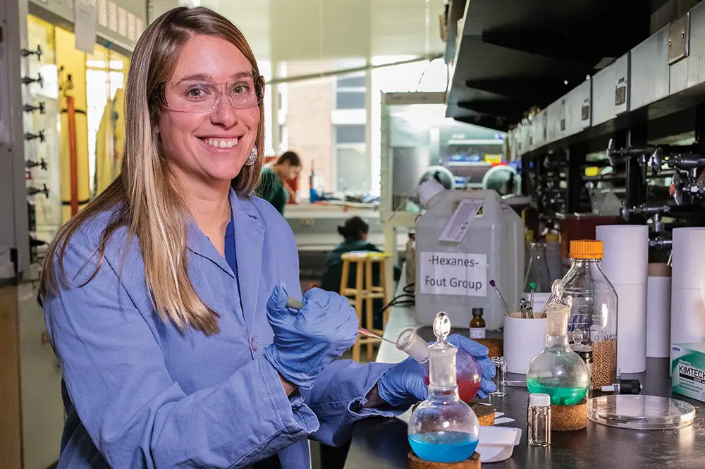 Alison Fout in her laboratory