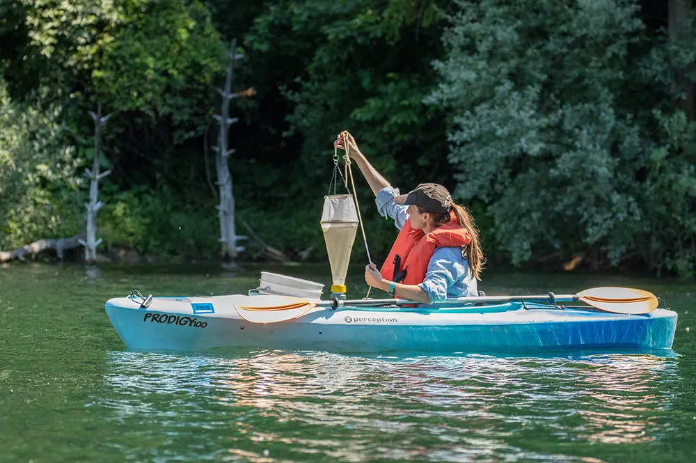 Tara Stewart Merrill in a kayak