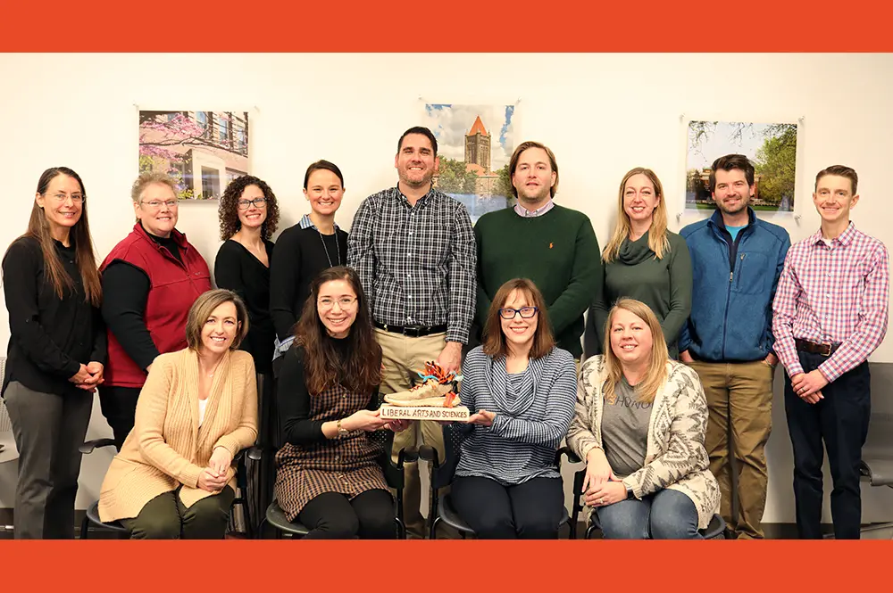 Team members with LAS Student Academic Affairs Office.