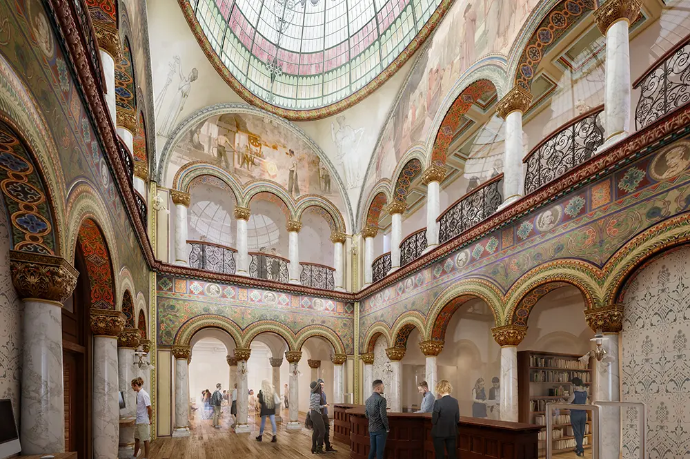 Rendering of Altgeld Hall library