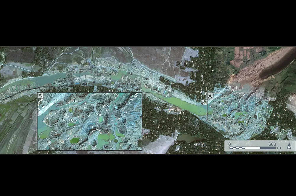 Satellite image of Lubha River
