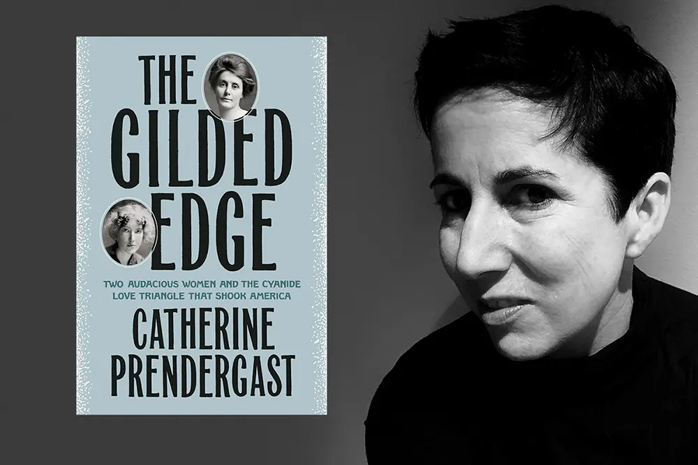 Catherine Prendergast poses with her book