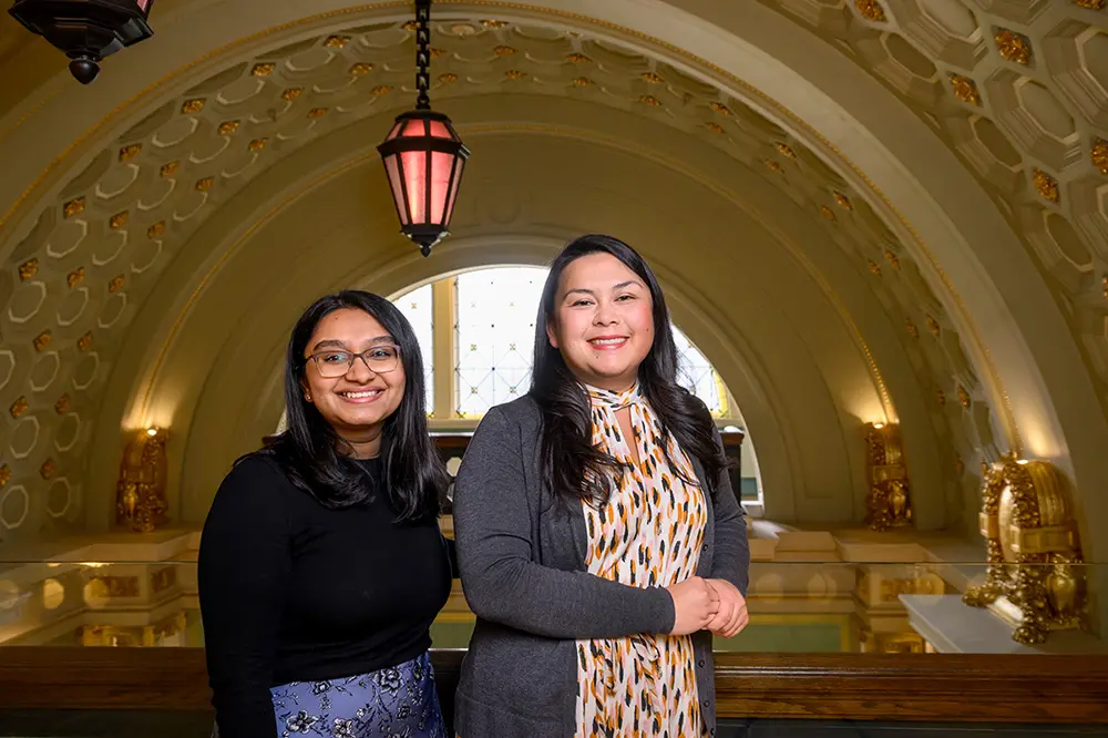 Charee Thompson, right, and Sara Babu