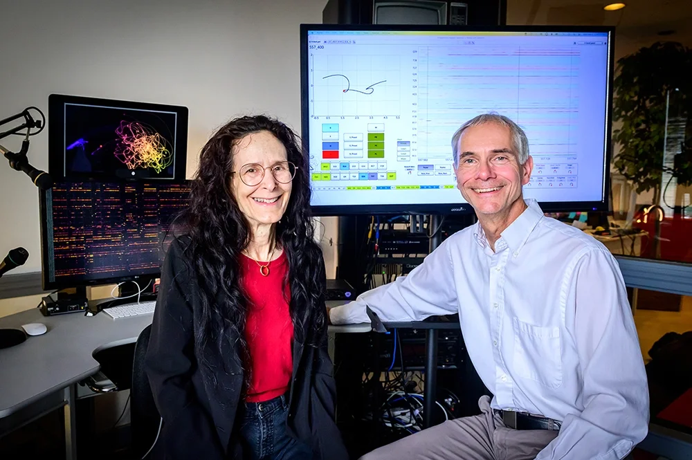 Composer and software developer Carla Scaletti and chemistry professor Martin Gruebele
