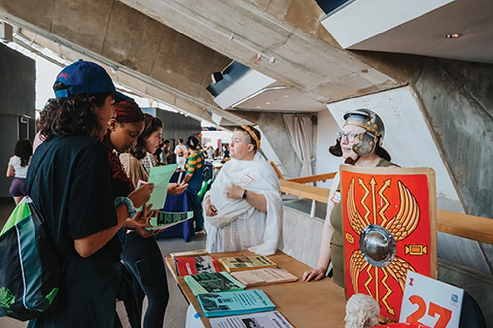 Clara Bosak-Schroeder attended LAS Liftoff to speak with new first-year students