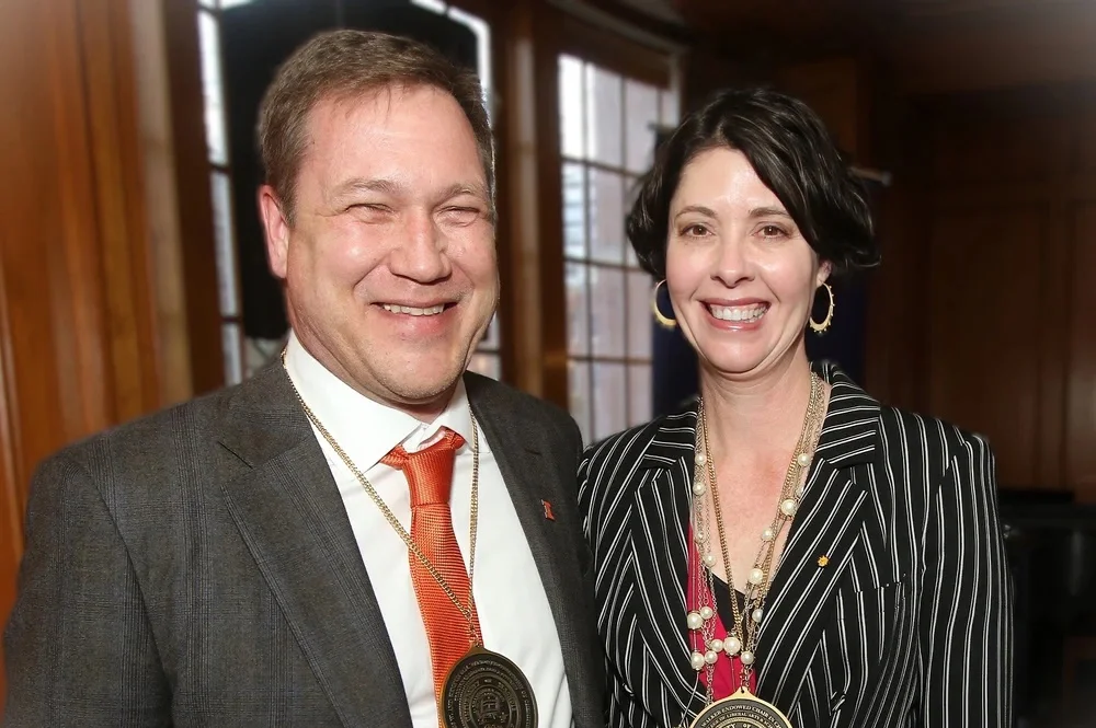 Stephan Link, left, and Christy Landes
