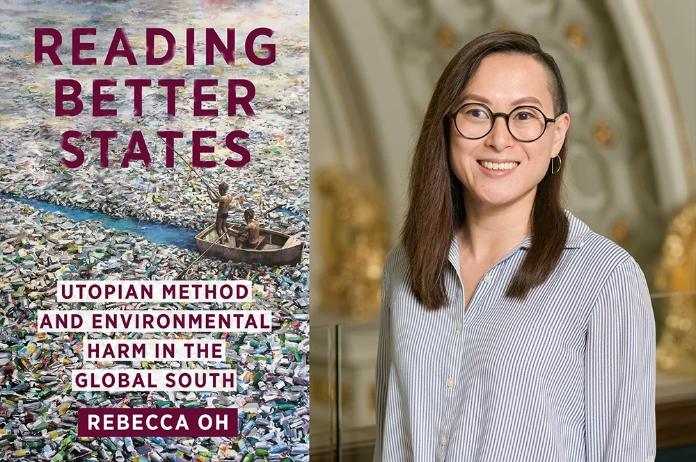 Rebecca Oh and book cover. 