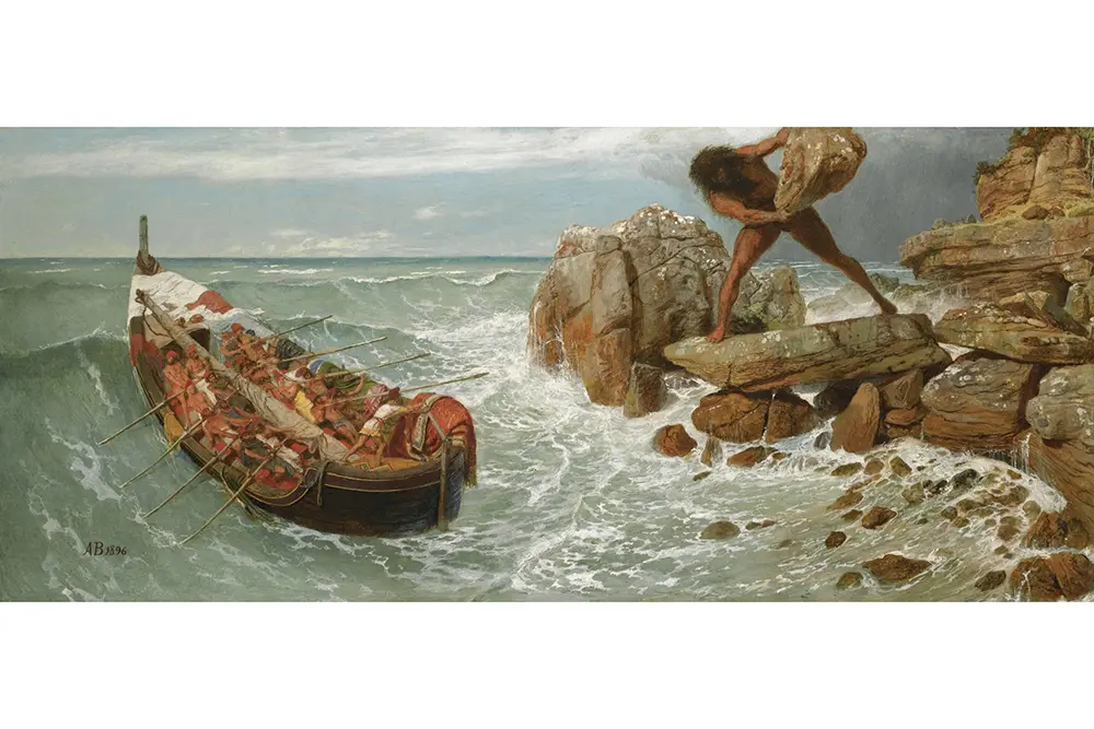 painting of Odysseus and Polyphemus