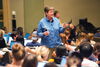Rebecca Sandefur teaching in a classroom 