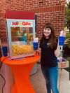 LAS student Shelby Job poses for a photo at a Research Park event