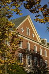 A photo of Gregory Hall in the fall.