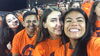 Daria Zelen with friends at a football game