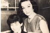 Black and white photo of Frede (Suzanne Baule) and Miki