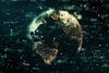 Illustrated image of Earth with numbers