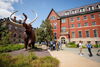 Natural History Building with mammoth during a tour. 