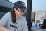 Recent LAS graduate Bridget Mueller-Brennan smiles while working for the National Marine Fisheries Service