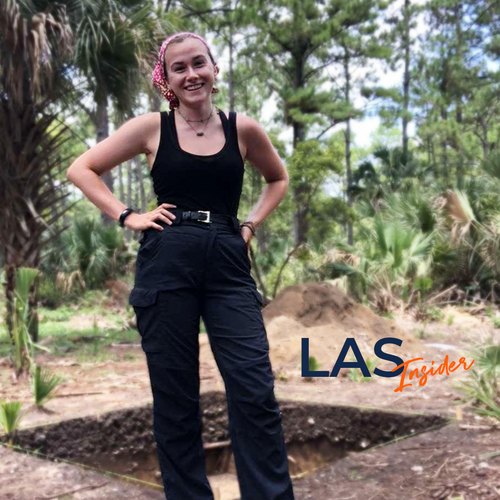 Rachel Burdette on a archaeological dig